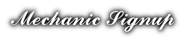 Mechanic Signup